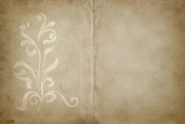 Пергамент с цветочным оформлением — стоковое фото