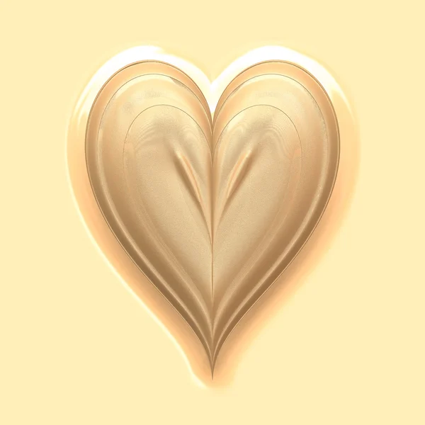 Soft gold heart — Stock Photo, Image