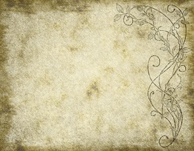 Floral paper or parchment clipart