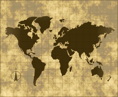 Map of the world clipart