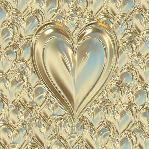 Золотое сердце — стоковое фото