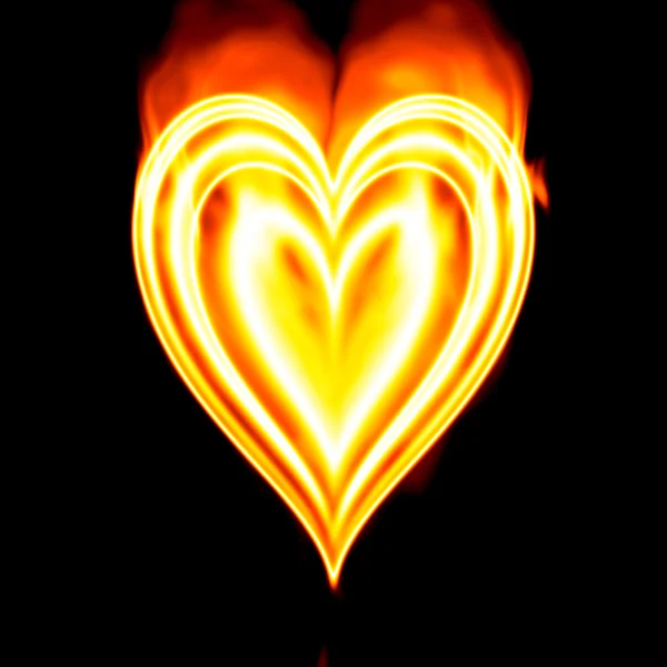 Καρδιά στη φωτιά — Φωτογραφία Αρχείου
