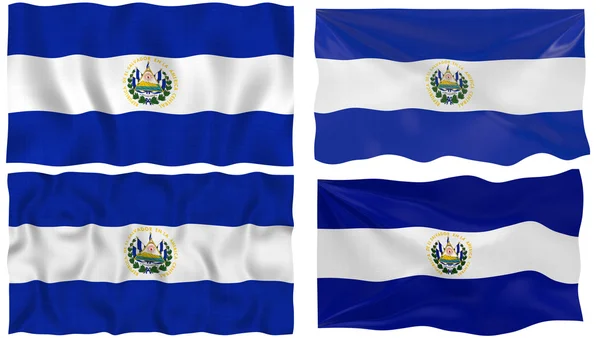 Salvadorská vlajka — Stock fotografie