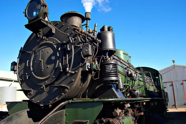 Close up of steam train — Stock Photo, Image