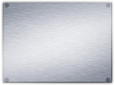 Brushed steel metal plaque clipart