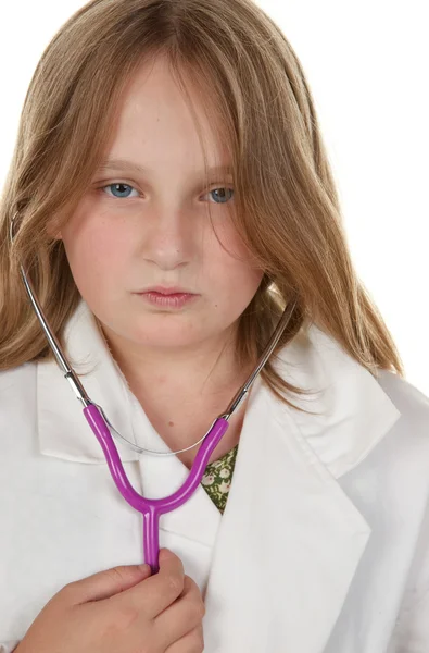 若い女の子は医者になりたいです。 — ストック写真