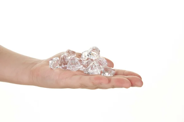 Garść diamentów — Zdjęcie stockowe