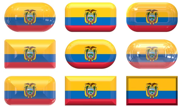 Botones de la Bandera de Ecuador — Foto de Stock