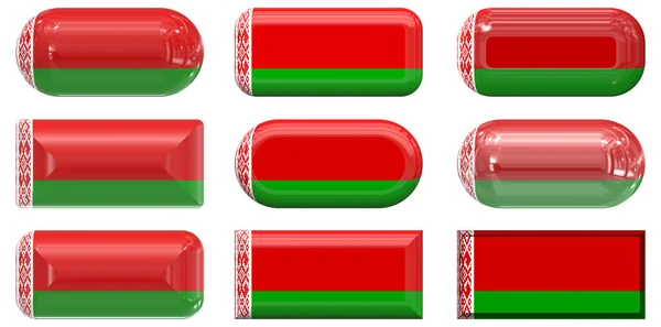 ベラルーシの旗のボタン — ストック写真