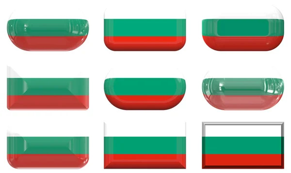 Knoppen van de vlag van Bulgarije — Stockfoto