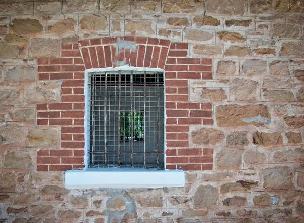 Barred jail window — Stock Photo, Image