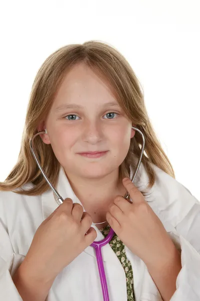 Ung tjej vill bli läkare — Stockfoto