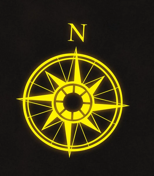 Północ strzałka kompas mapa — Zdjęcie stockowe
