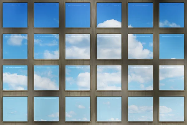 Blå himmel genom gallret — Stockfoto