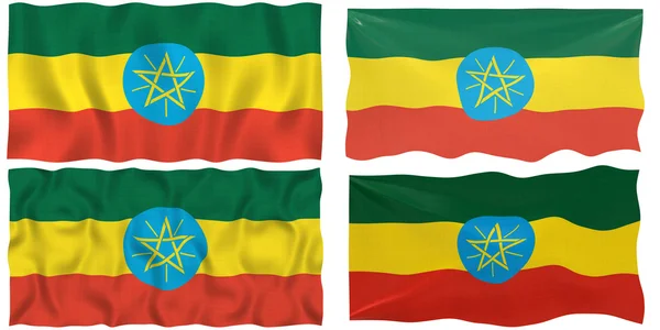 埃塞俄比亚的旗子 — 图库照片