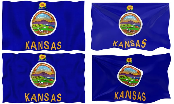 Flagge von Kansas — Stockfoto