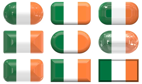 Botones de la Bandera de Irlanda —  Fotos de Stock