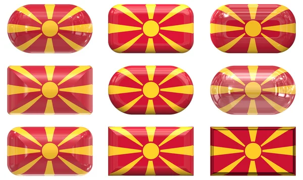Botones de la Bandera de Macedonia — Foto de Stock