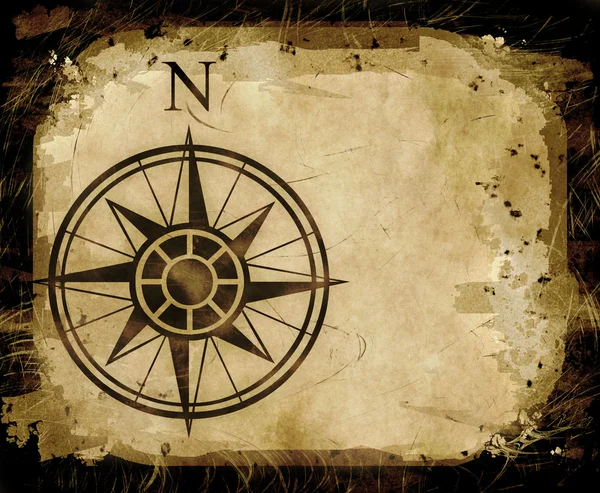 Nordkompass-Kartenpfeil — Stockfoto