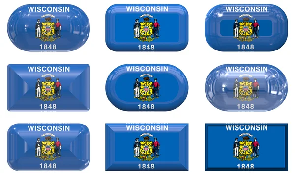 Bandera de Wisconsin —  Fotos de Stock