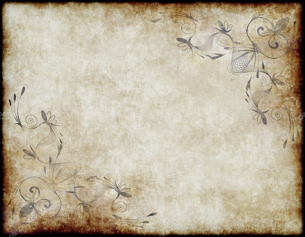 Parchment Texture Sheets - Floral 9