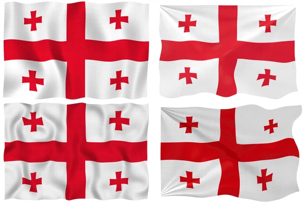 Vlajka státu georgia — Stock fotografie