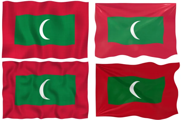 Maldivler bayrağı — Stok fotoğraf