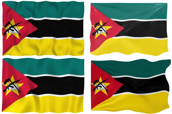 Flagge von Mosambik — Stockfoto