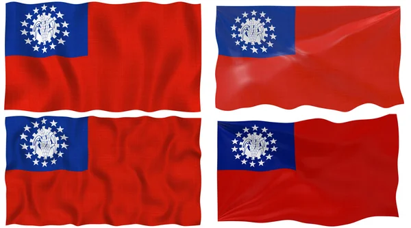 Flagga myanmar — Stockfoto