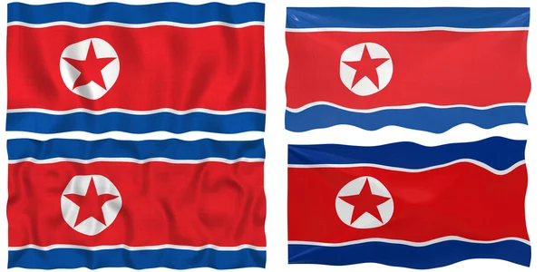Flagge Nordkoreas — Stockfoto