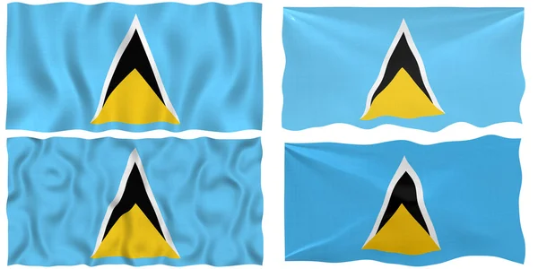 Флаг Сент-Люсии — стоковое фото