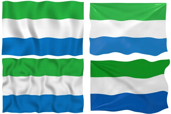 Flagge von Sierra Leone — Stockfoto