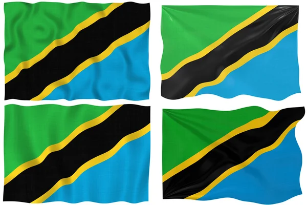 Flagga tanzania — Stockfoto