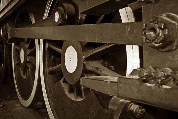 Roues de train à vapeur — Photo