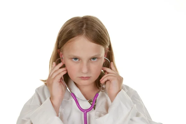 Mladá dívka chce být lékařem — Stock fotografie