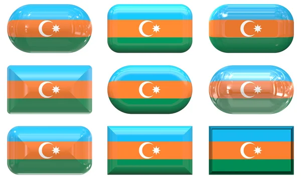 阿塞拜疆的旗子 — 图库照片