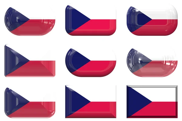 Cseh repulic zászlaja — Stock Fotó