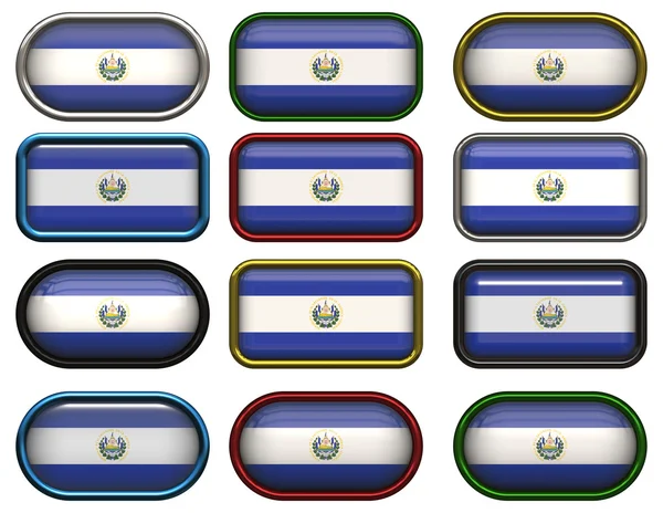 El Salvadors flagg – stockfoto