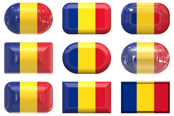 Botões da Bandeira da Roménia — Fotografia de Stock
