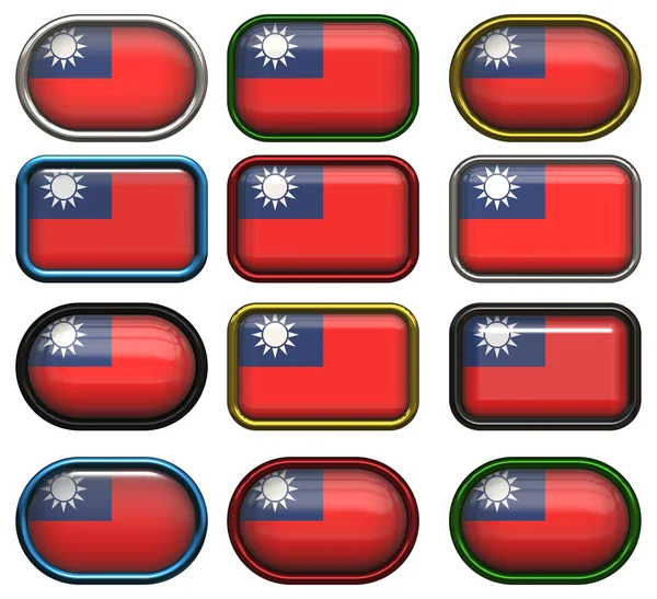 Tajvani Köztársaság zászlaja — Stock Fotó