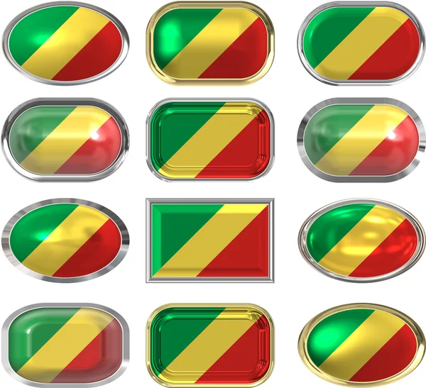 Flag of the republic of the congo — Stock Photo, Image