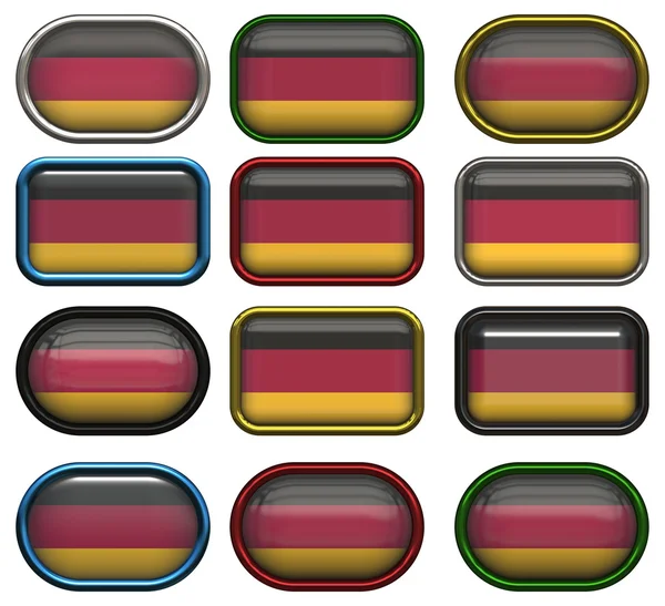 Twelve buttons of the Flag of Germany — Stock Photo, Image