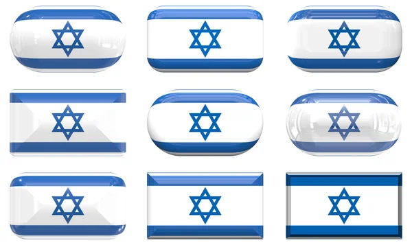 Botões da Bandeira de Israel — Fotografia de Stock