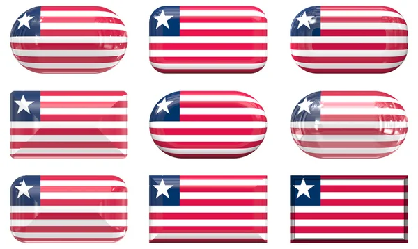 Przyciski flaga Liberii — Zdjęcie stockowe