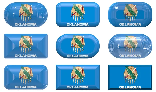 Buttons of the Flag of Oklahoma — Stock Photo, Image