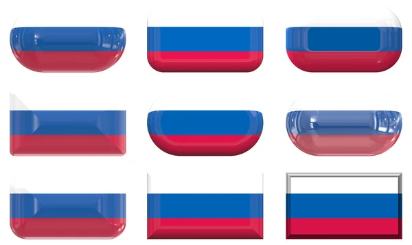Buttons of the Flag of the Russain Fe — Stock Photo, Image