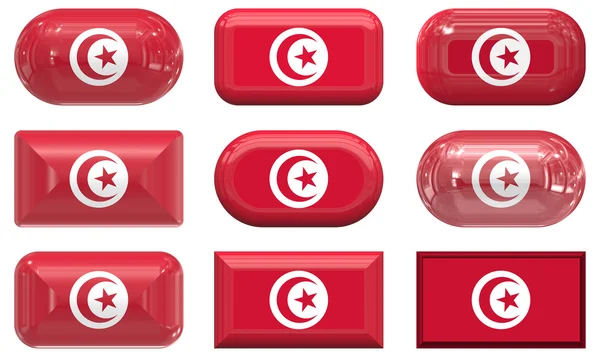 Buttons of the Flag of Tunisia — Stock Photo, Image