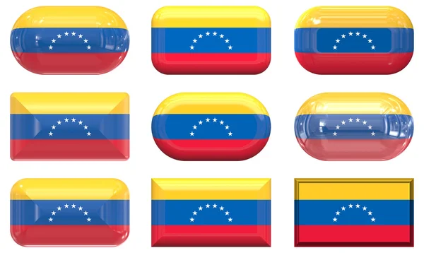 Knappar av Venezuelas flagg — Stockfoto