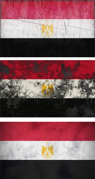 Гранж прапори Єгипту — стокове фото