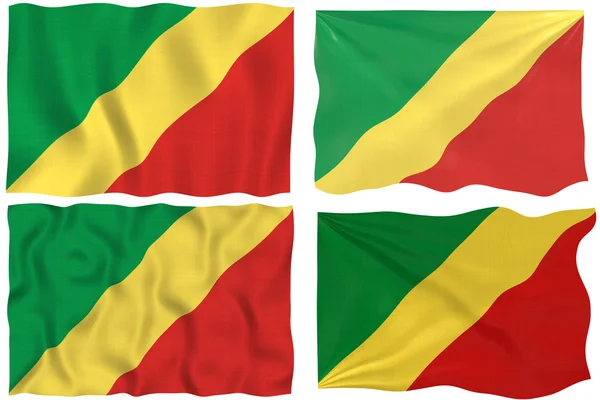 Wielki obraz bandery Konga — Zdjęcie stockowe